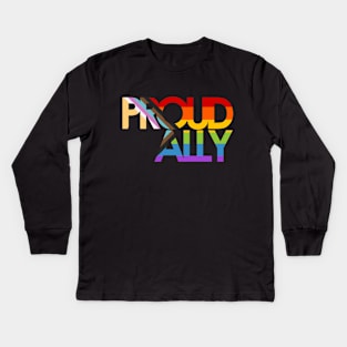 I'm a Proud Ally Kids Long Sleeve T-Shirt